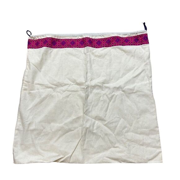 Brand New Large Tory Burch Dust Bag‎ Pink and Navy Trim TB Logo Charm - Picture 6 of 6